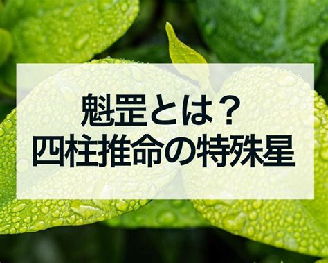 時柱魁罡|魁罡（かいごう）とは？四柱推命の特殊星 